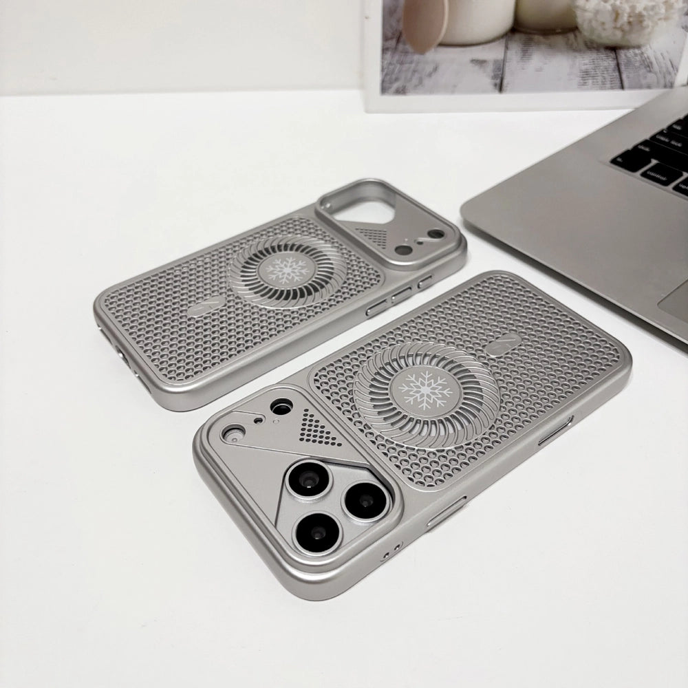 Honeycomb Heat Dissipation Magnetic Phone Case for iPhone 17 18 Pro Max