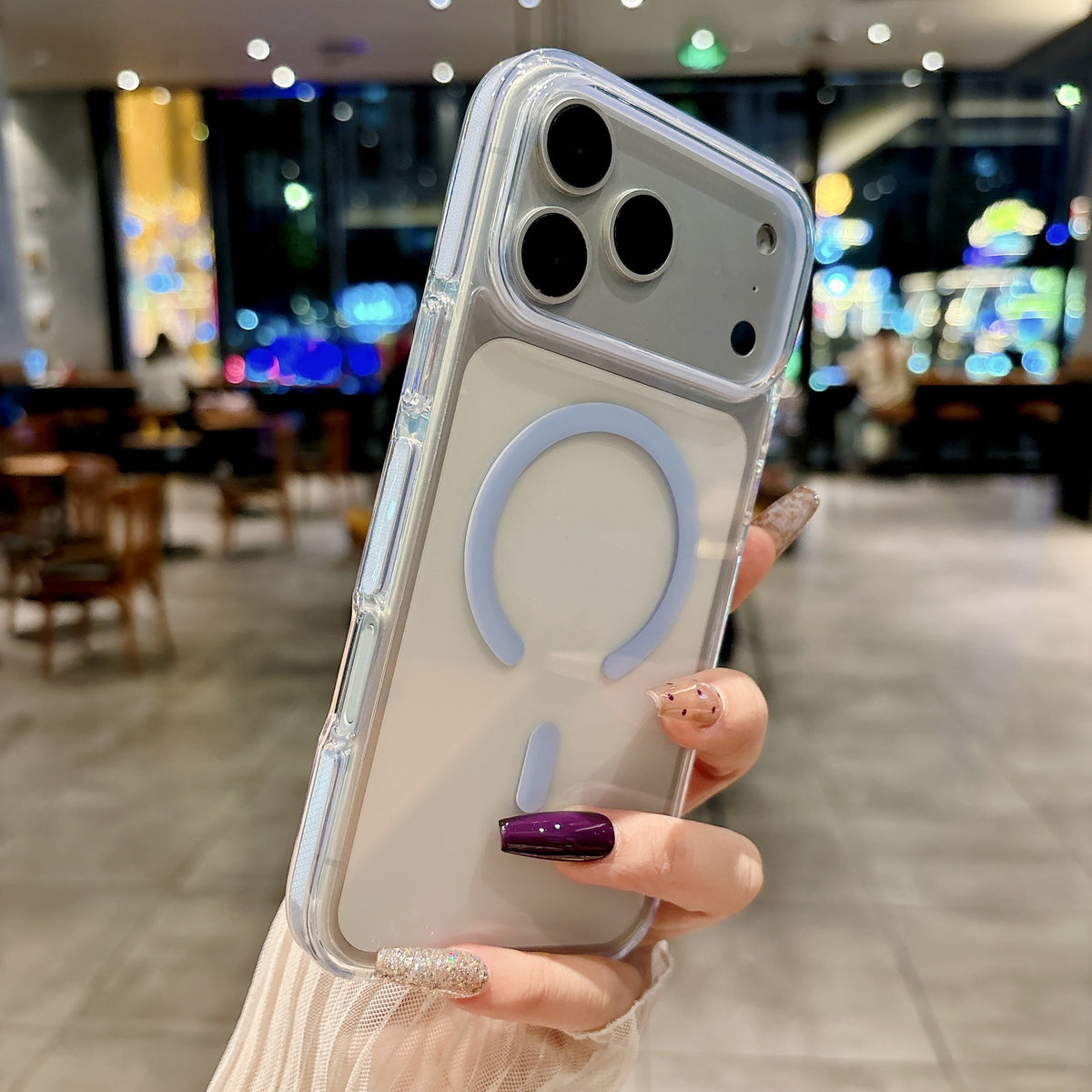 Premium Clear Dual‑Color Magnetic Phone Case for iPhone 17 18 Pro Max