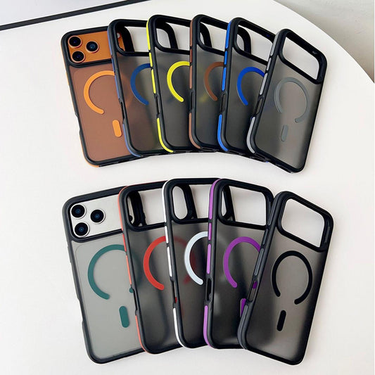 Matte Magnetic Anti-Slip Shockproof Bumper Protective Case Compatible with iPhone 17 Pro Max 16 15 14 13