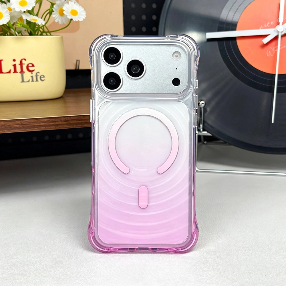 Gradient Color Wave Magnetic Shockproof Phone Case for iPhone 17 18 Pro Max