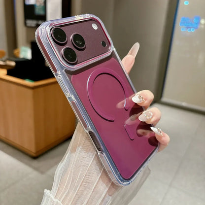 Premium Clear Dual‑Color Magnetic Phone Case for iPhone 17 18 Pro Max