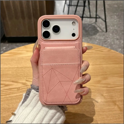 PU Leather Card Holder Flip Pocket Wallet Phone Case Compatible With iPhone 18 Pro Max