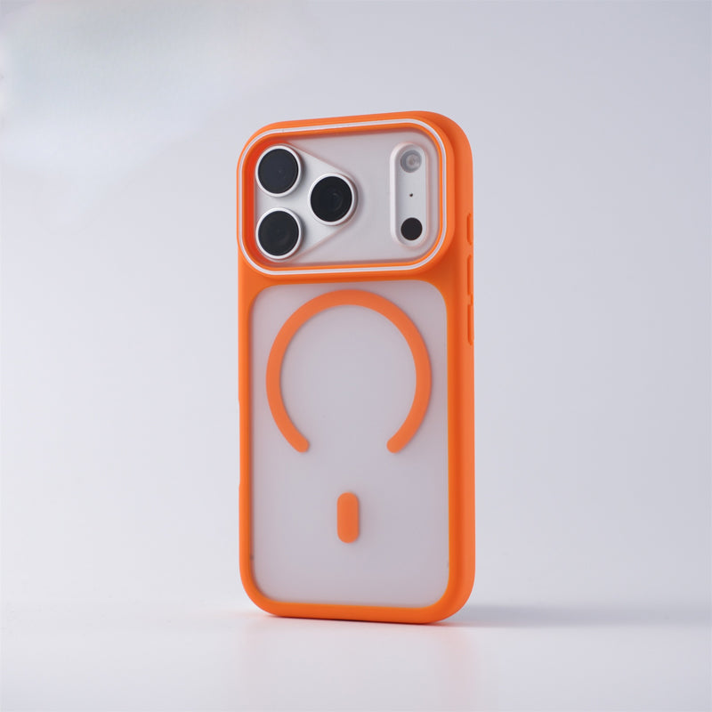 Matte Frosted Magnetic Phone Case Compatible with iPhone 17 Pro Max, Color Lens Frame Shockproof Protective Cover