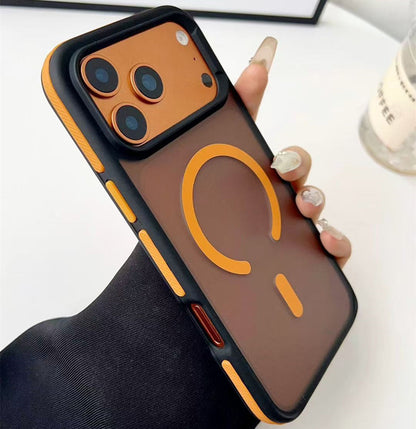 Matte Magnetic Anti-Slip Shockproof Bumper Protective Case Compatible with iPhone 17 Pro Max 16 15 14 13