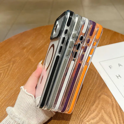 2-in-1 Shockproof Magnetic Phone Case Clear Bumper Cover Compatible with iPhone 17 Pro Max 16 15 14 13