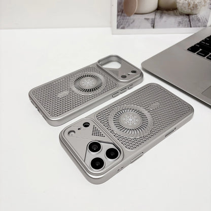 Honeycomb Heat Dissipation Magnetic Phone Case for iPhone 17 18 Pro Max