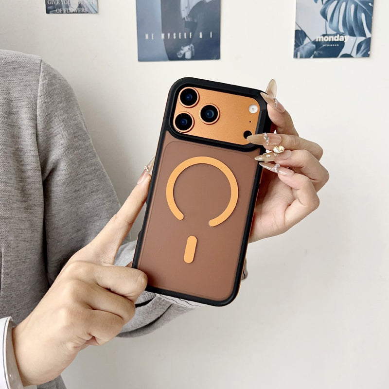 Matte Magnetic Anti-Slip Shockproof Bumper Protective Case Compatible with iPhone 17 Pro Max 16 15 14 13