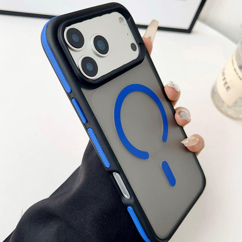 Matte Magnetic Anti-Slip Shockproof Bumper Protective Case Compatible with iPhone 17 Pro Max 16 15 14 13