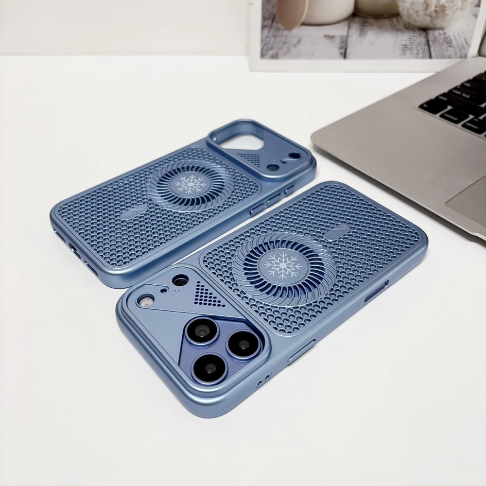 Honeycomb Heat Dissipation Magnetic Phone Case for iPhone 17 18 Pro Max