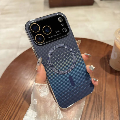 Carbon Fiber Magnetic Phone Case Compatible with iPhone 17 Pro Max