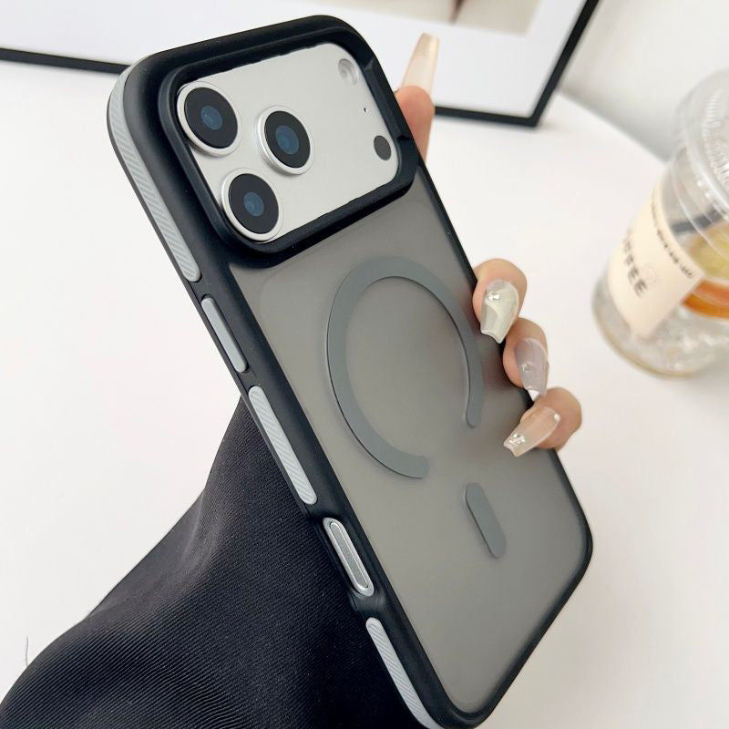 Matte Magnetic Anti-Slip Shockproof Bumper Protective Case Compatible with iPhone 17 Pro Max 16 15 14 13