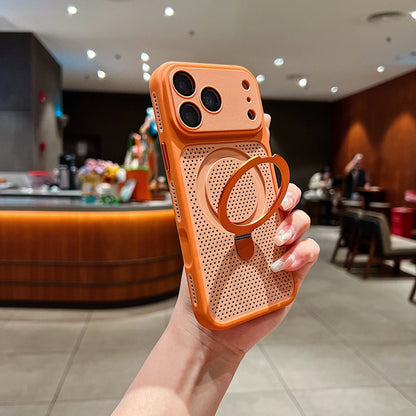 Heat Dissipation With Ring Kickstand Magnetic Phone Case for iPhone 17 18 Pro Max