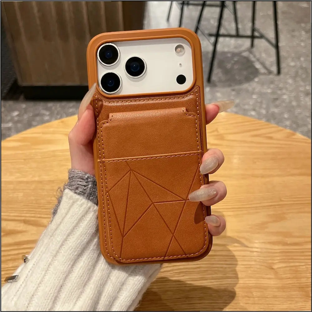 PU Leather Card Holder Flip Pocket Wallet Phone Case Compatible With iPhone 18 Pro Max