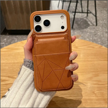 PU Leather Card Holder Flip Pocket Wallet Phone Case Compatible With iPhone 18 Pro Max
