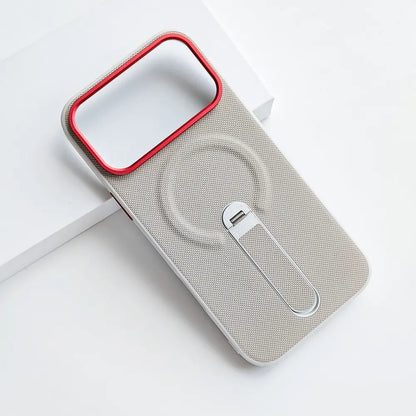 Tech Woven Fabric Magnetic Kickstand Phone Case Compatible with iPhone 17 Pro Max