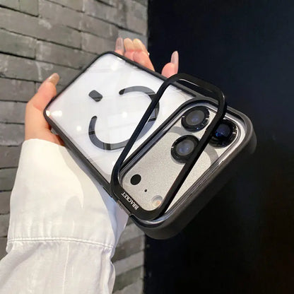 camera lens kickstand with clear back acrylic shockproof case Compatible with iphone 17 pro max 