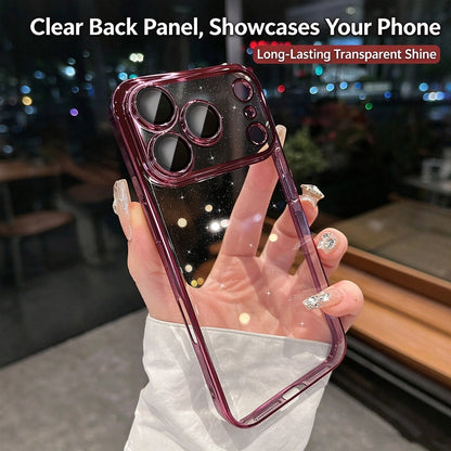 Wine red glitter phone case, full wrapped camera lens protection, dustproof scratch resistant