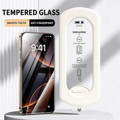 Precise cut tempered glass screen protector, anti‑fingerprint smooth touch installation fixture