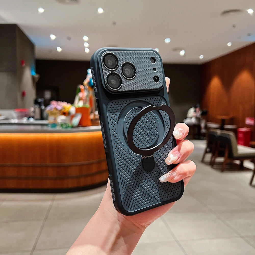 Heat Dissipation With Ring Kickstand Magnetic Phone Case for iPhone 17 18 Pro Max