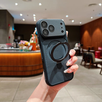 Heat Dissipation With Ring Kickstand Magnetic Phone Case for iPhone 17 18 Pro Max