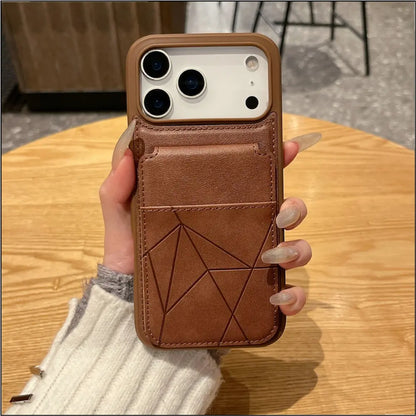 PU Leather Card Holder Flip Pocket Wallet Phone Case Compatible With iPhone 18 Pro Max