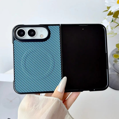 Magnetic Carbon Fiber Texture Hard PC Phone Case Compatible with iPhone Duo