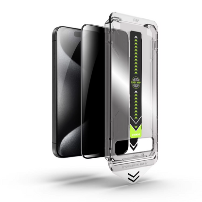 Dust Free Installation Tray Clear and Privacy Tempered Glass Screen Protector Compatible with iPhone 17 Pro Max 16 15 14 13