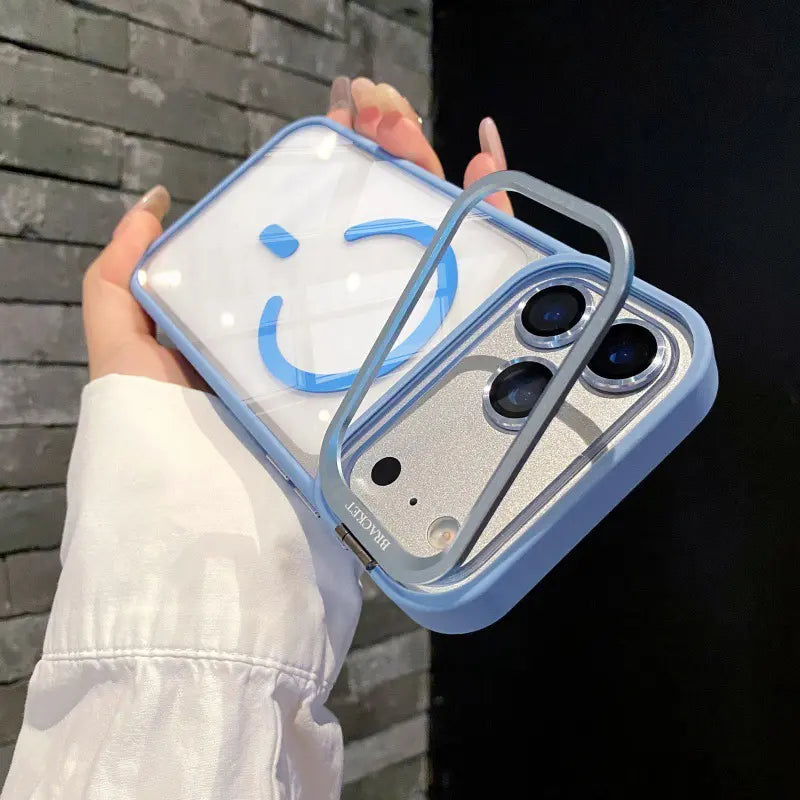 sky blue fold camera bracket magnetic  case