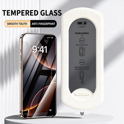 empered glass screen protector, smooth touch anti‑fingerprint with dust‑free install tray`
