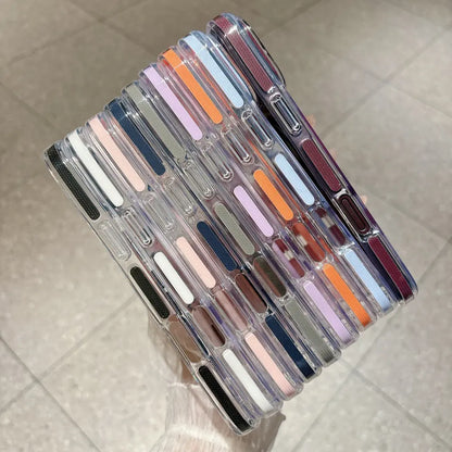 Side‑view stack dual‑tone TPU magnetic phone cases for 17 Pro Max, detailed tactile independent buttons
